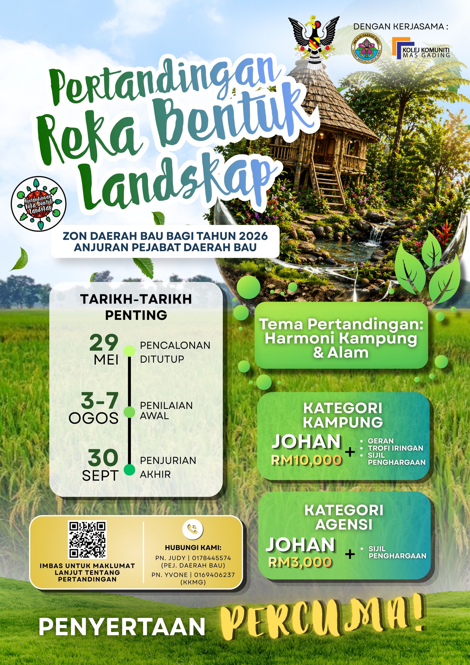 Poster Pertandingan Reka Bentuk Landskap
